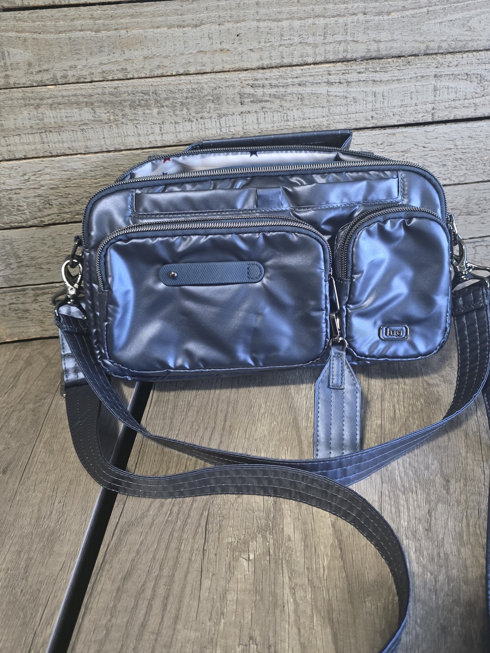 LUG Navy Crossbody Organizer Bag